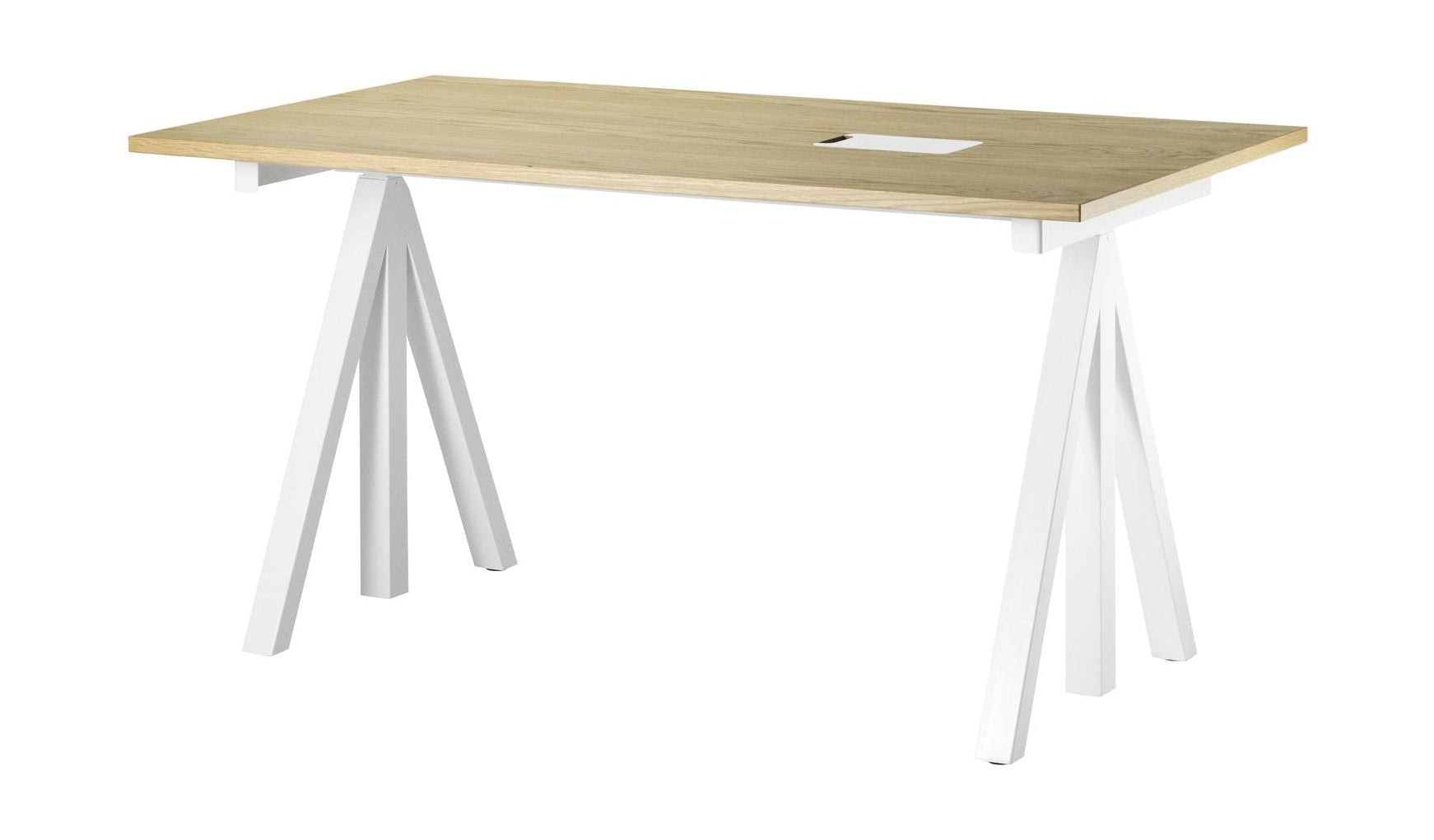 String Furniture Height Adjustable Work Table Oak, 78x140 Cm