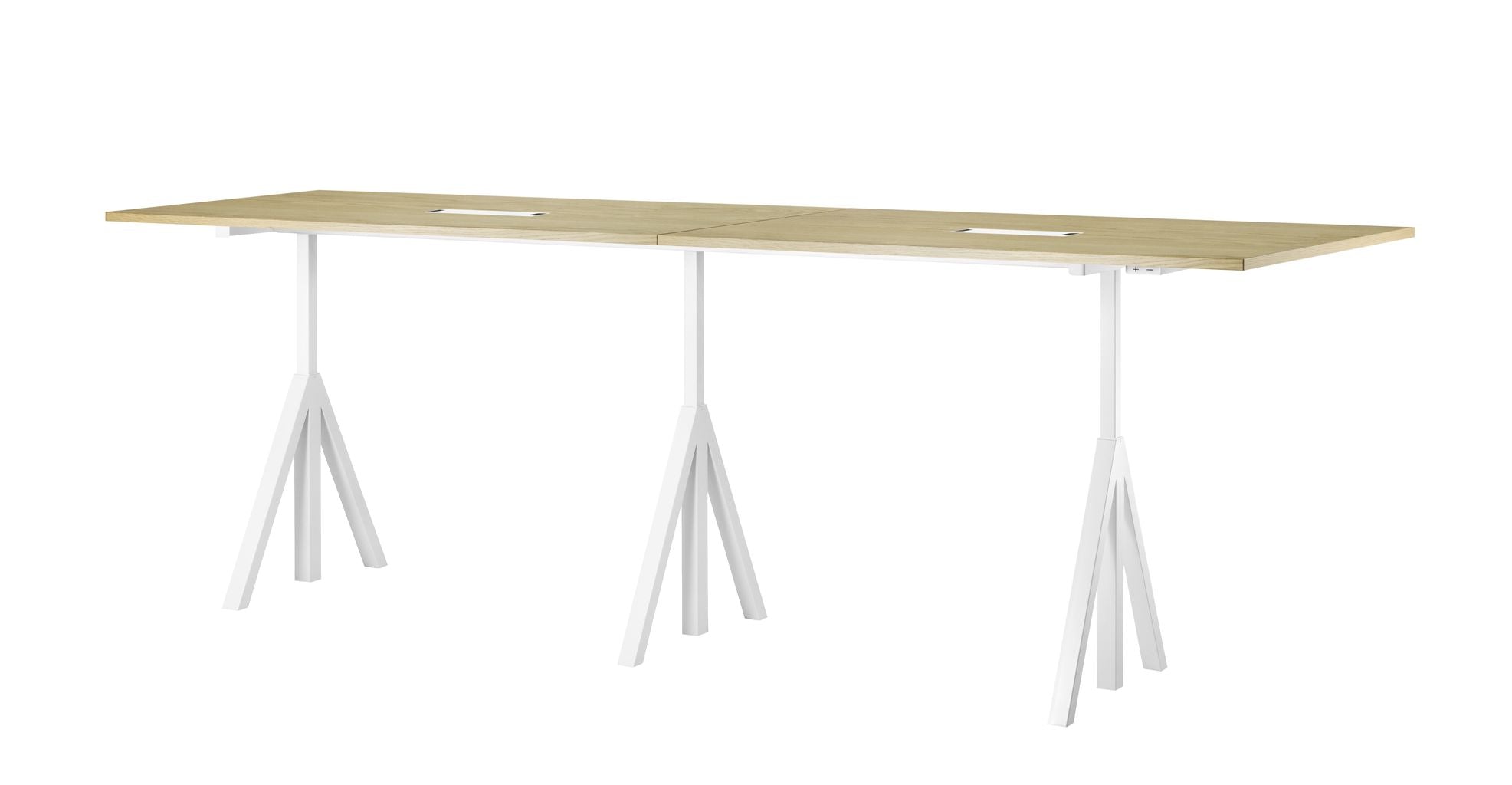 String Furniture Højdejusterbar konferencebord eg, 90x180 cm