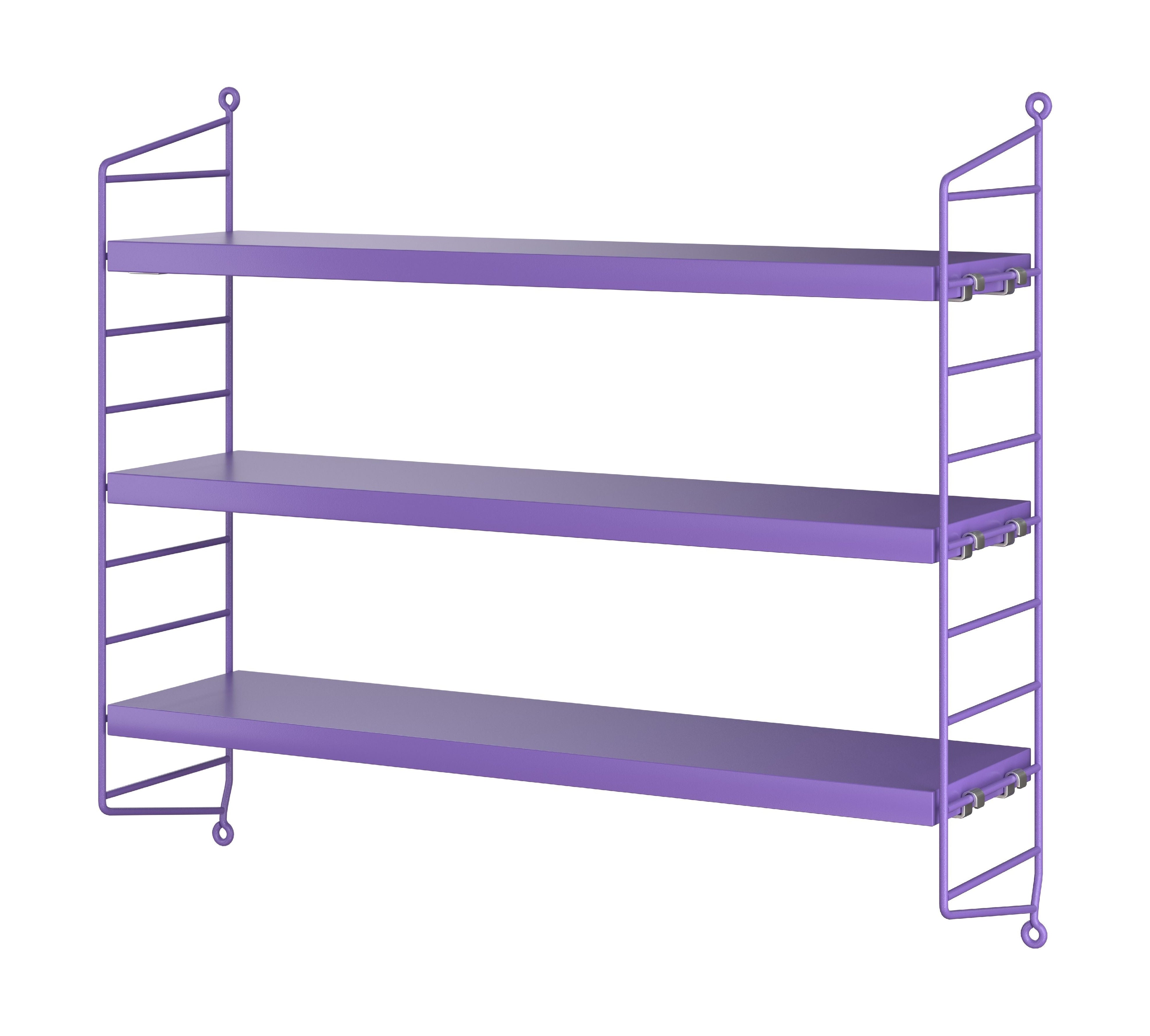 Muebles de cuerda estante de pared de bolsillo de cuerda, púrpura