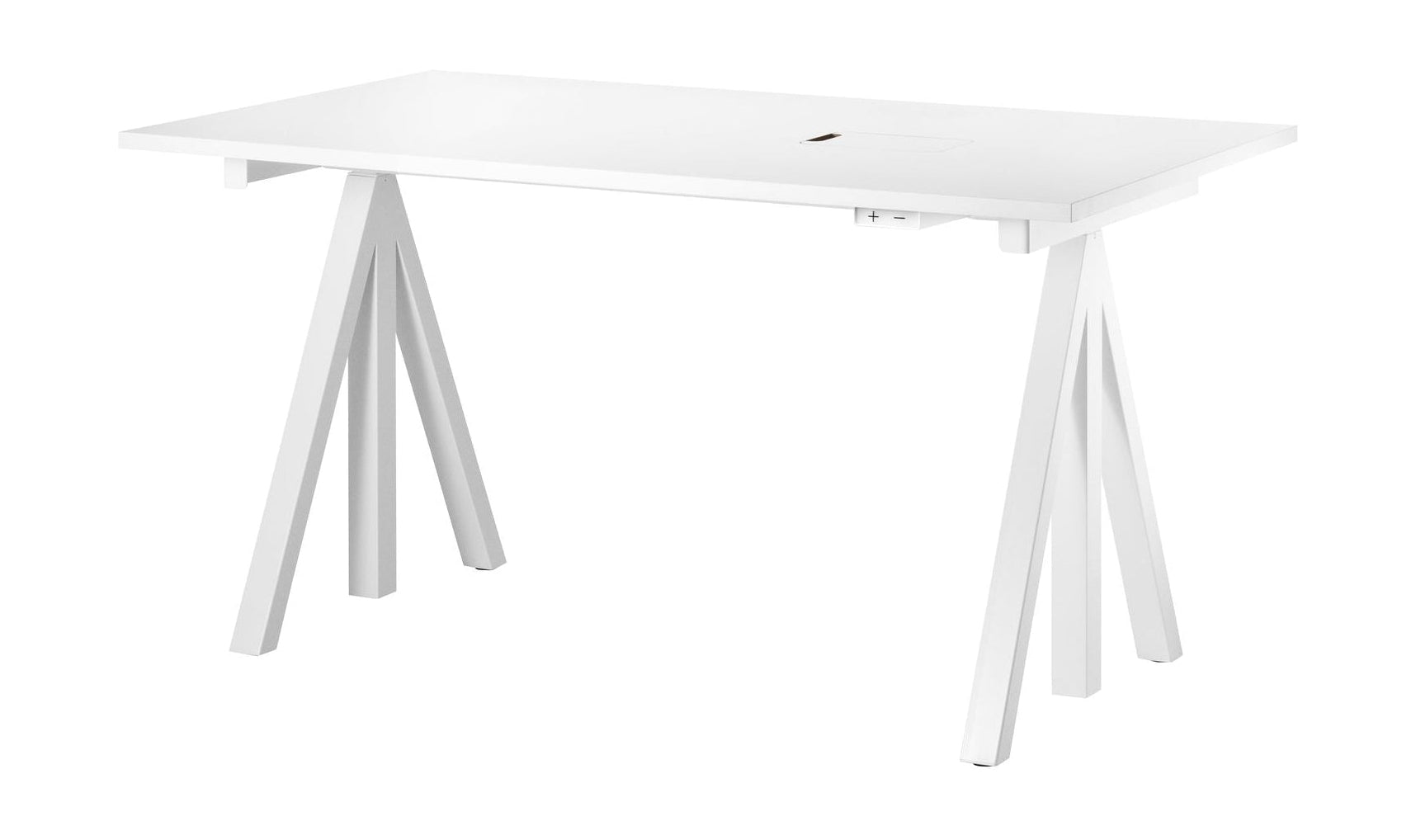 String Furniture Works Work Table 78x140 Cm, White Laminate