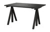 String Furniture Tableau de travail réglable en hauteur 78x120 cm, noir / noir