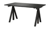 String Furniture Height Adjustable Work Table 78x140 Cm, Black/Black