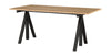 String Furniture Höhenverstellbare Arbeitstabelle 78x160 cm, Eiche/Schwarz