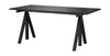 String Furniture Höhenverstellbare Arbeitstabelle 78x160 cm, schwarz/schwarz