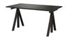 String Furniture Arbeiten Arbeitstabelle 78x140 cm, schwarz/schwarz