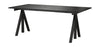 Mobili a stringa funziona tavolo da lavoro 90x180 cm, nero/nero