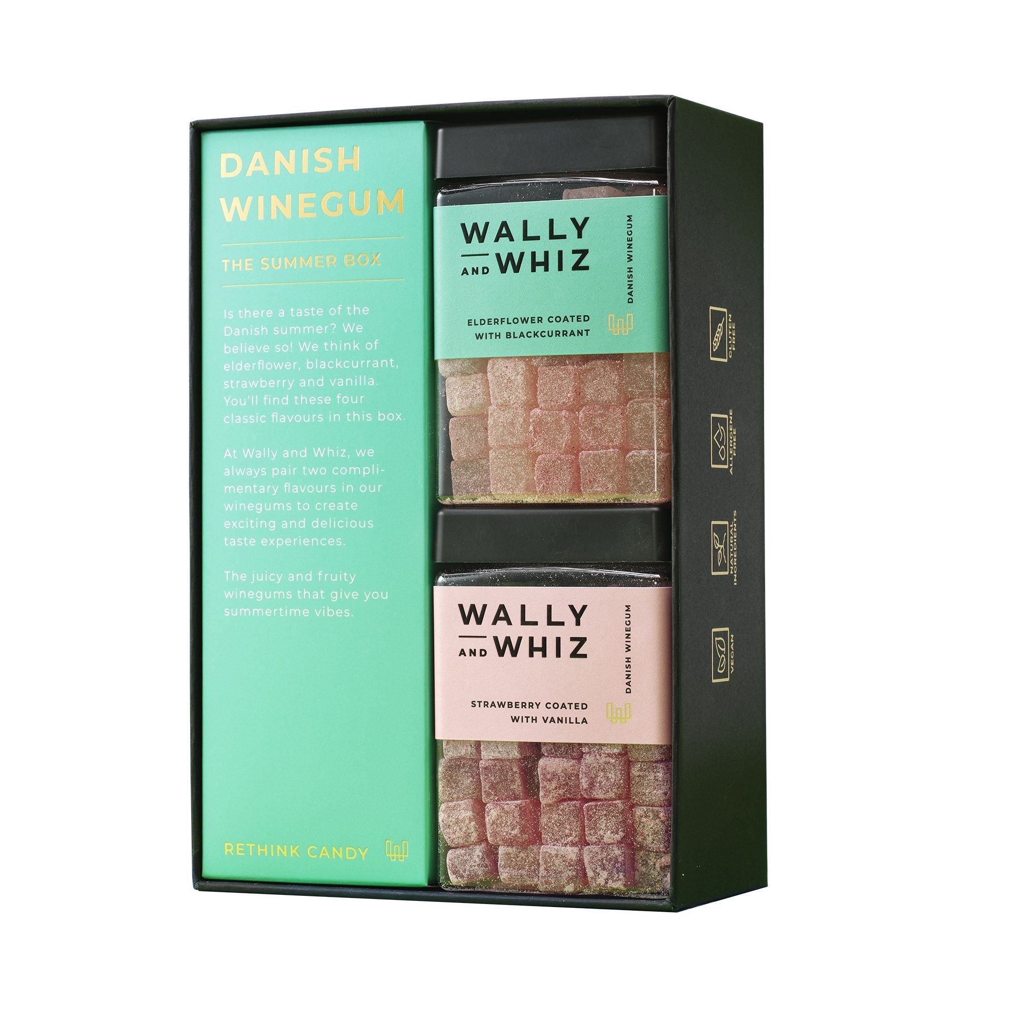 Wally And Whiz Kesälaatikko Elderflower mustaherukun/mansikan kanssa vaniljalla, 480 g