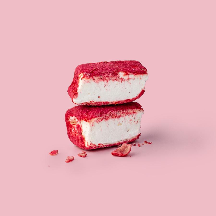 Mallows marshmallows med Strawberry & Currant Flowpack, 5G