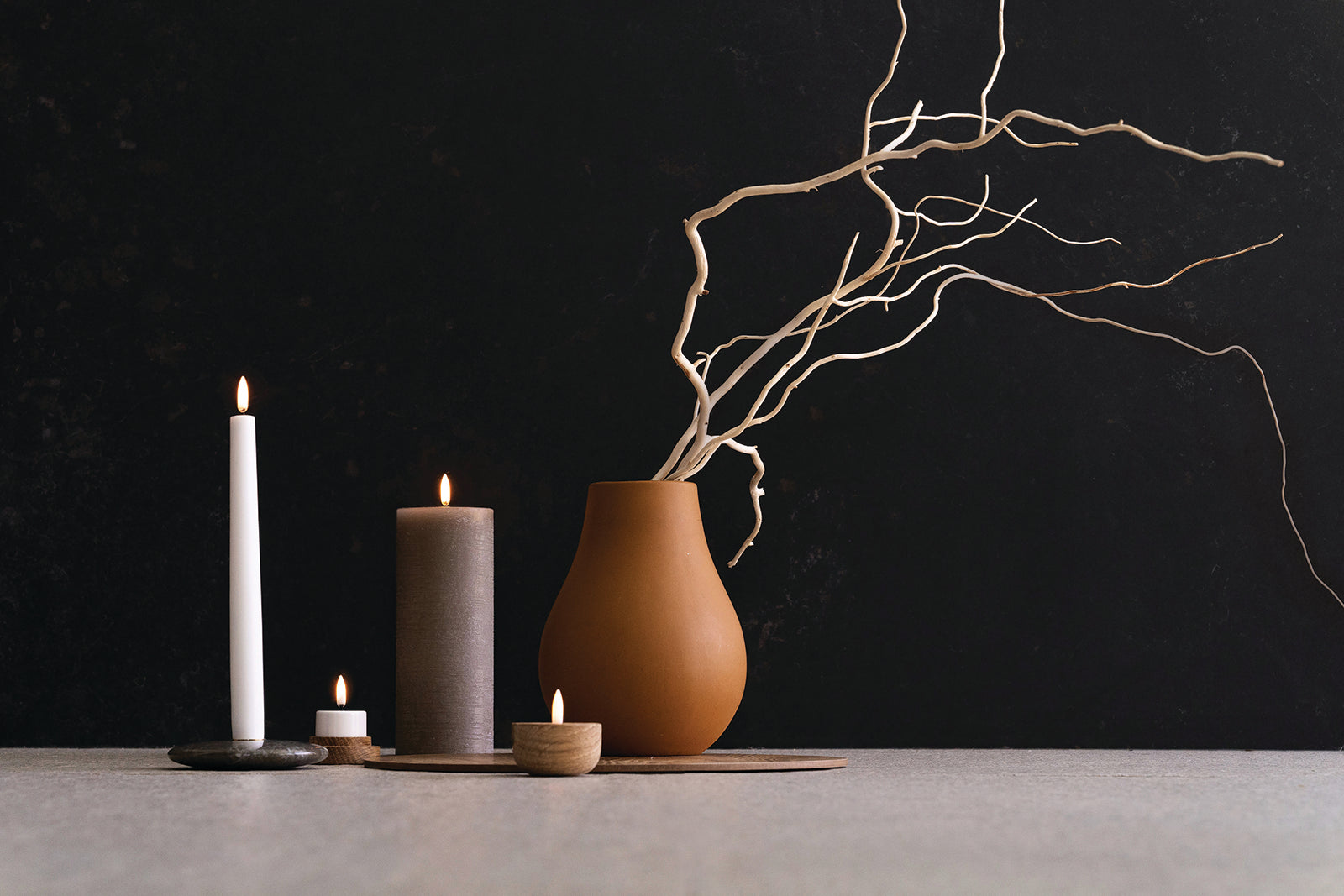 Uyuni Lighting Kammer-Kerzenständer ø 11,6 Cm, Grau