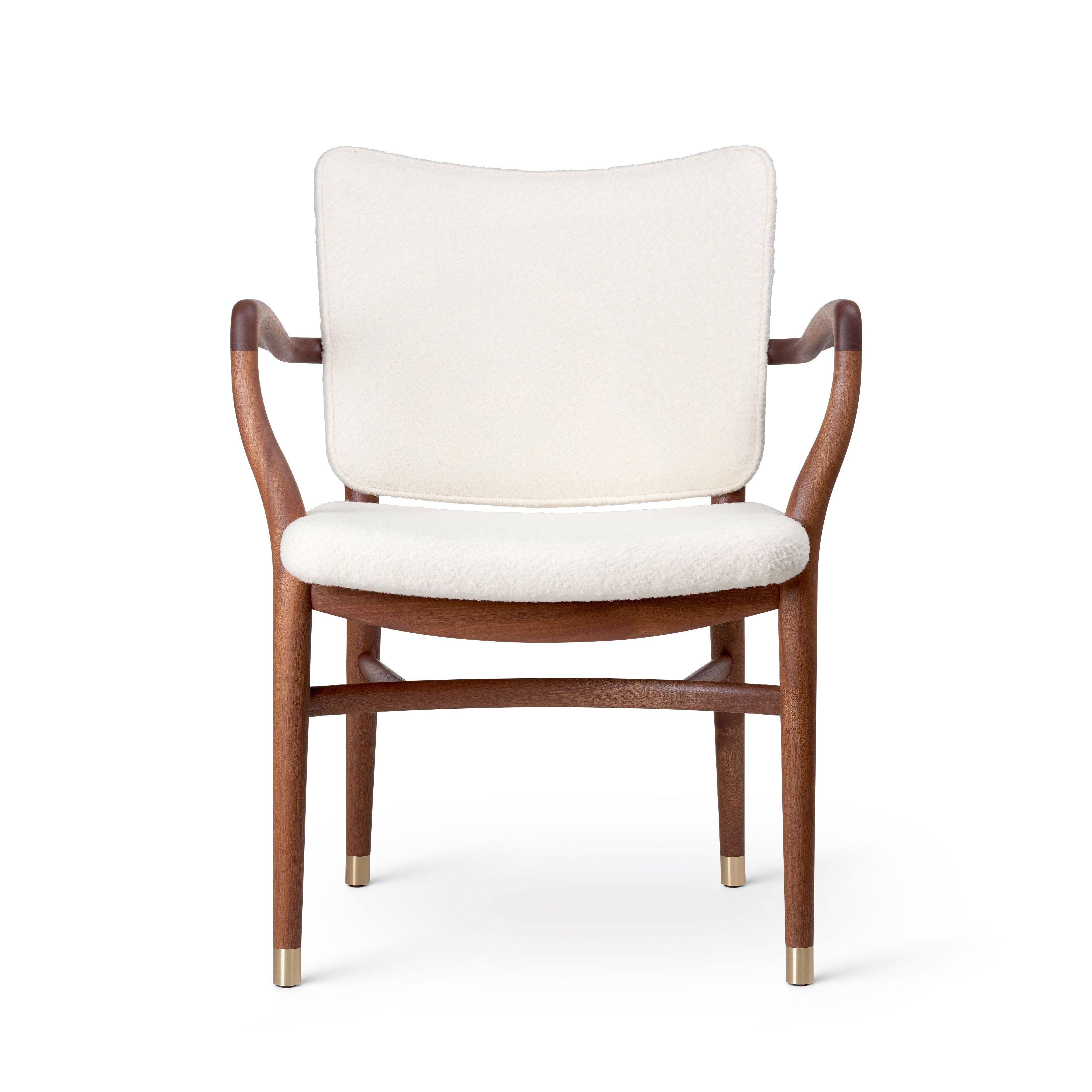 Carl Hansen VLA61 Monar Ch -fauteuil, mahonie olie/baru 0200 textiel