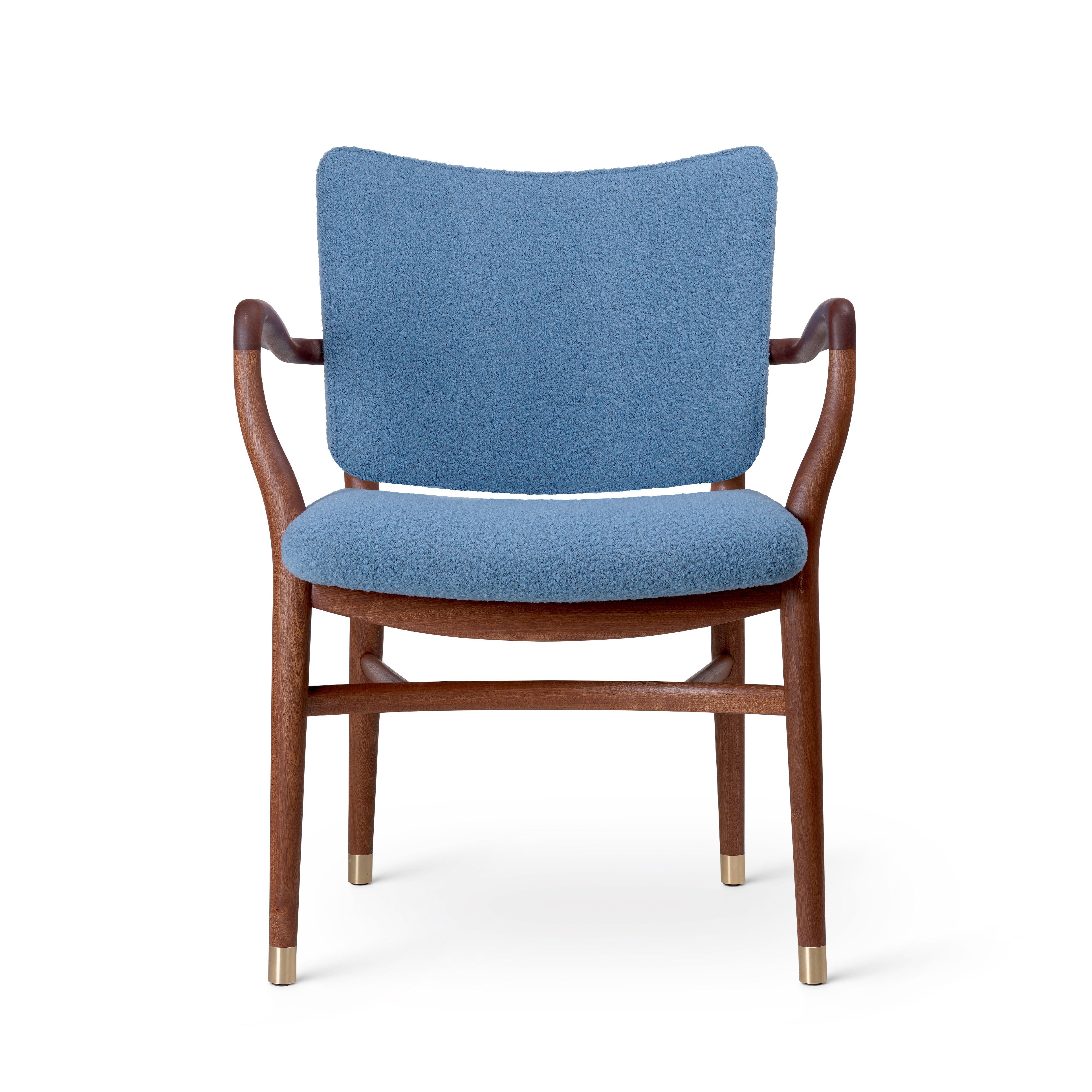 Carl Hansen VLA61 Monar Ch -fauteuil, mahonie olie/baru 0740 textiel
