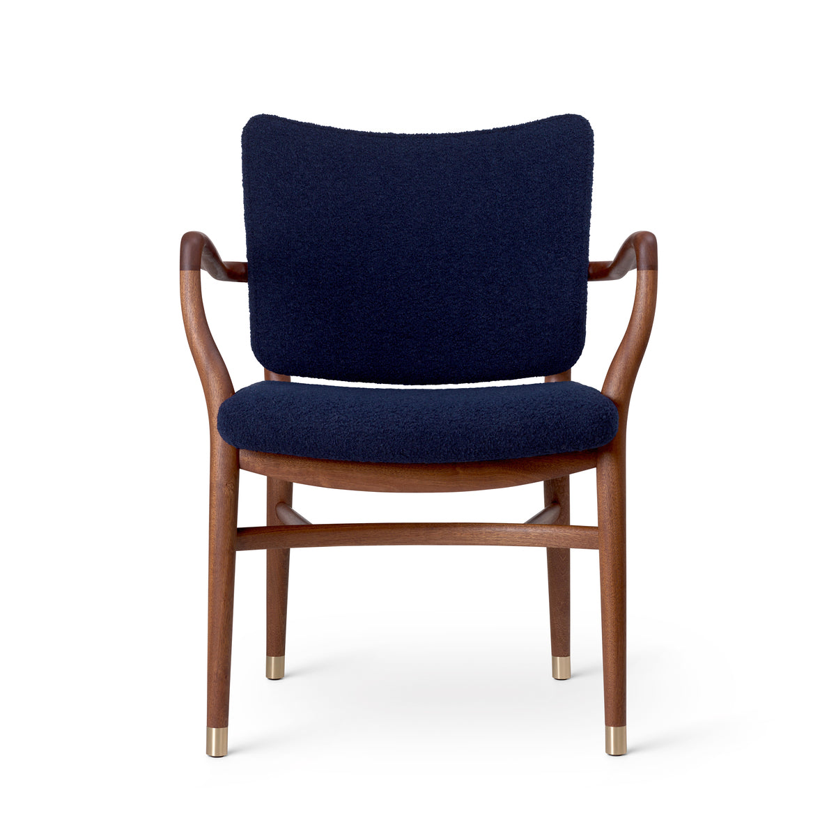 Carl Hansen VLA61 Monar Ch -fauteuil, mahonie olie/baru 0780 textiel