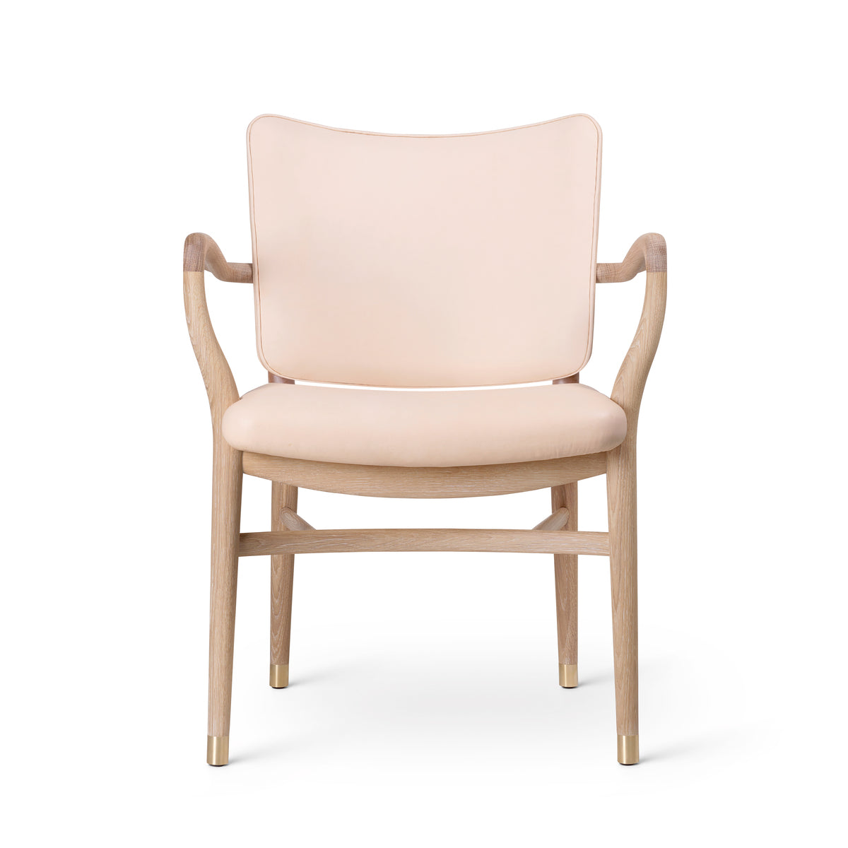 Carl Hansen VLA61 Monar CH扶手椅，橡木白油/SIF 90皮革