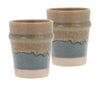 Villa Collection Evig mug set van 2, blauw/bruin