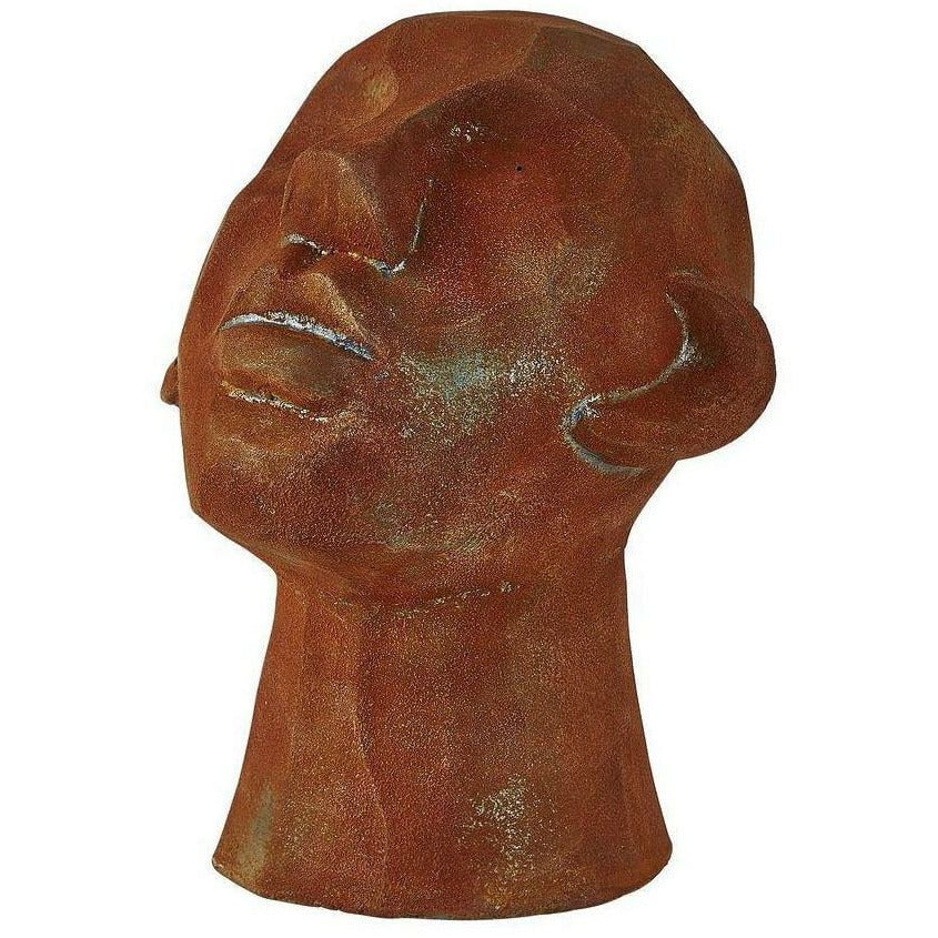 Cabeza de figura de colección de villa 16x18 cm, marrón