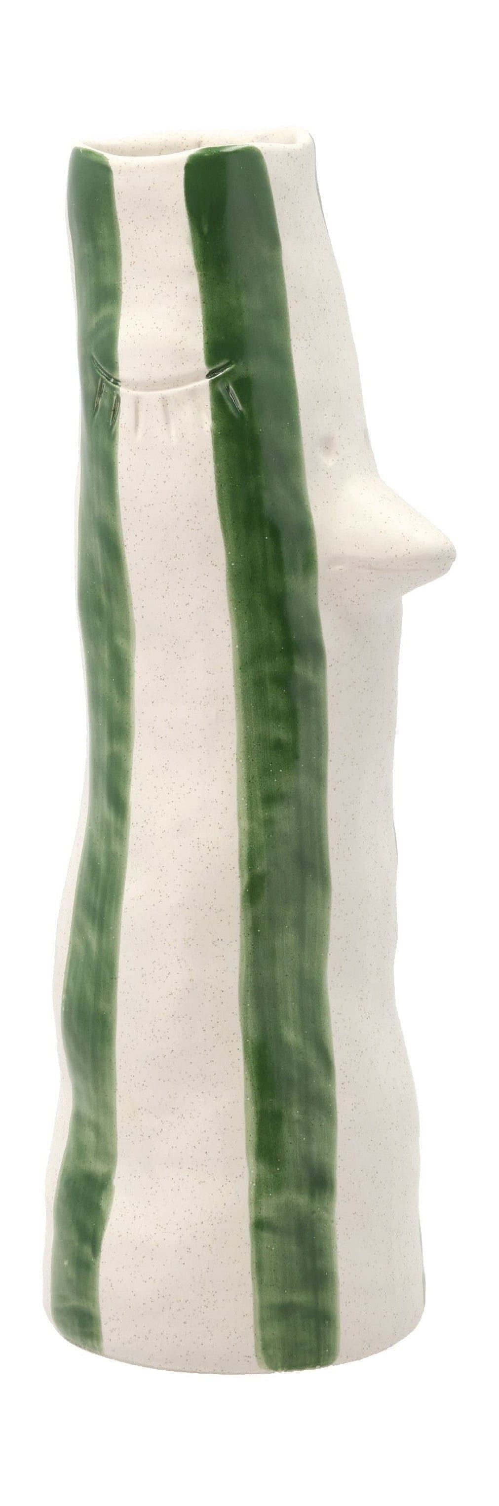 Villa Collection Stylesvase med næb og øjenvipper store, grønne