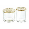 Villa Collection Elva Glass vases 2 pcs avec couvercle en laiton