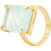 Vincent Candy Rock Sky Blue Topaz Ring Gold plaqué, taille 52