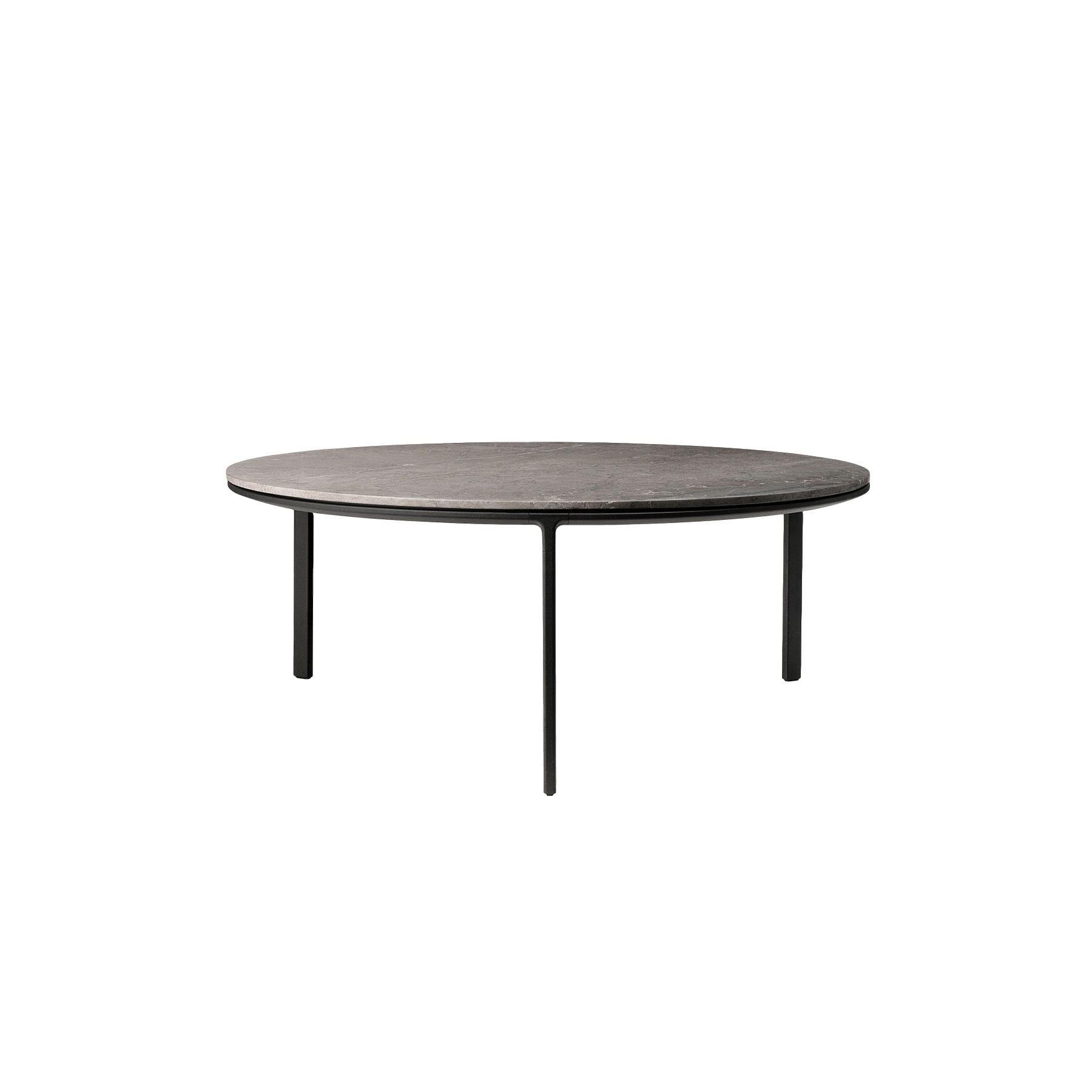 Vipp 425 table basse en marbre gris clair, Ø 90cm