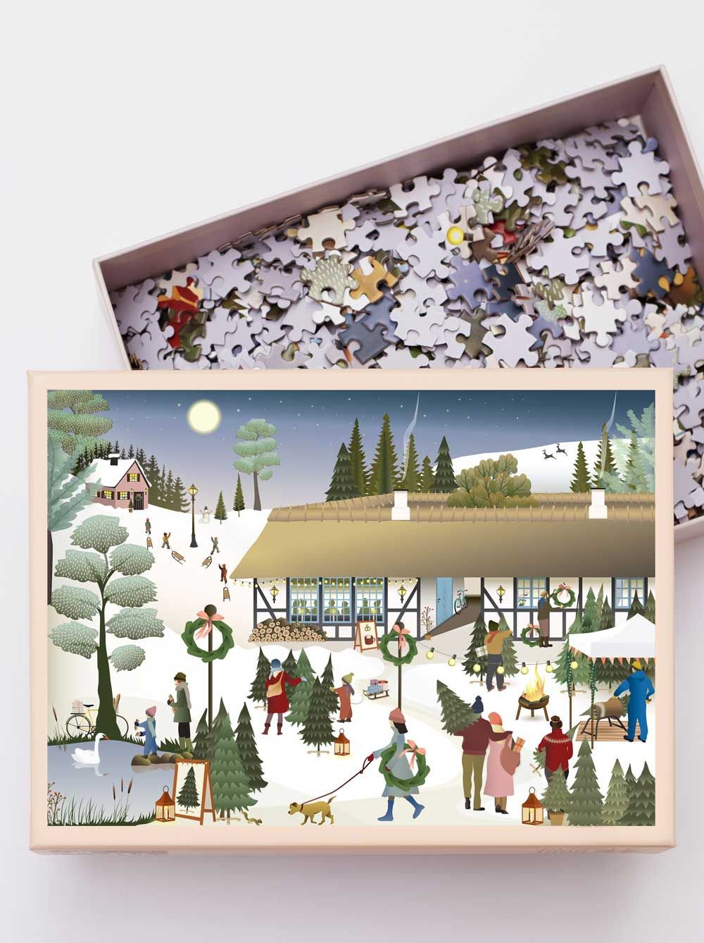 Vissevasse Kerstboomboerderij puzzel met 1000 stuks
