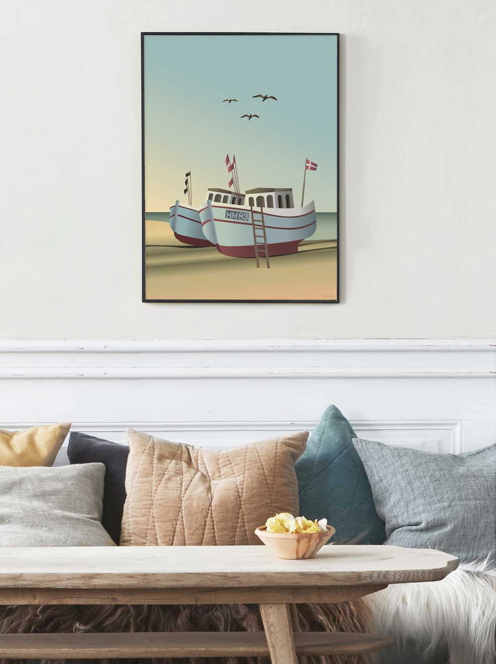 Vissevasse渔船海报，50x70厘米