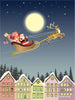 Vissevasse Santa & Rudolf plakat, 50x70 cm