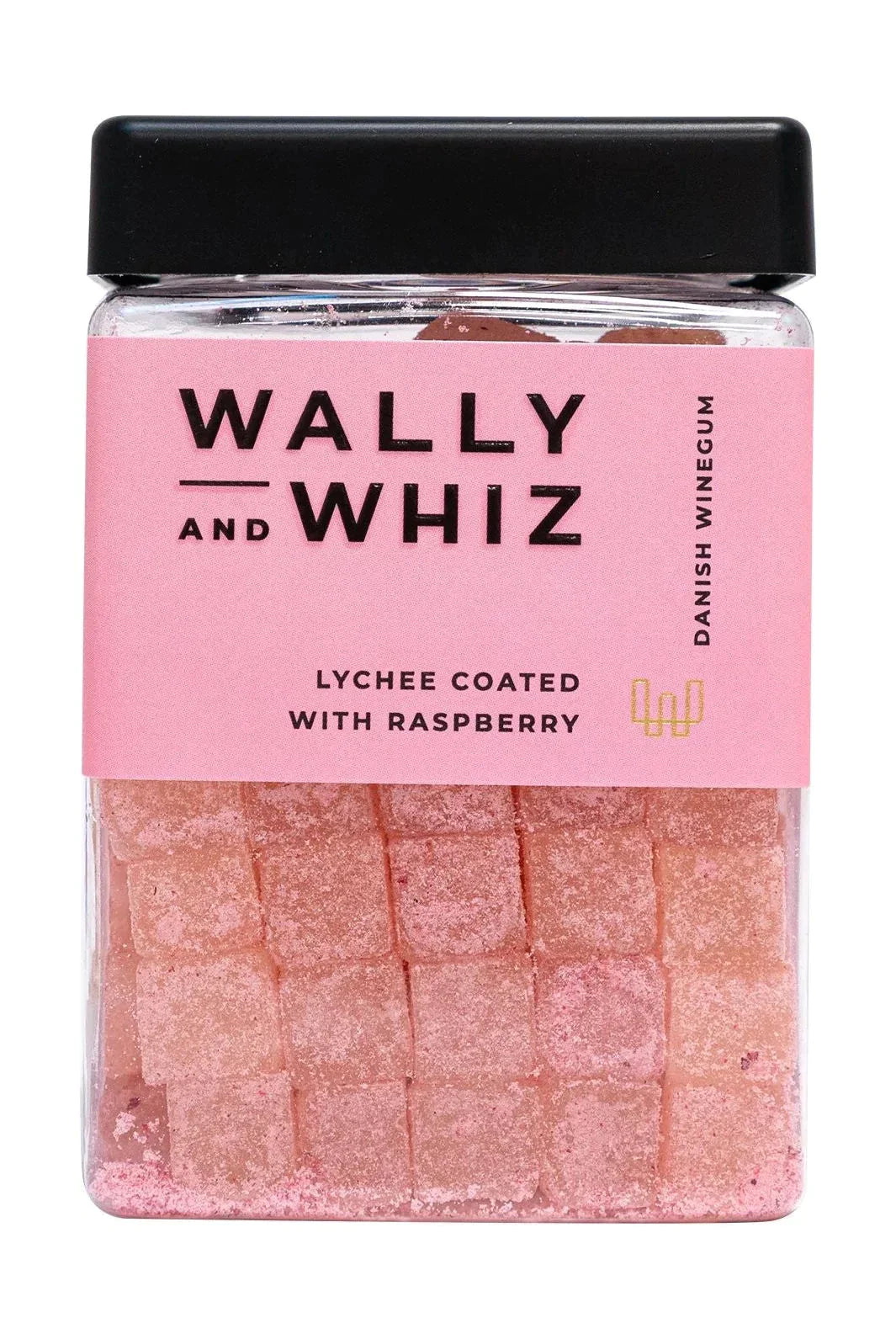 Wally og Whiz Wine Gum Cube, Lychee med bringebær, 240g