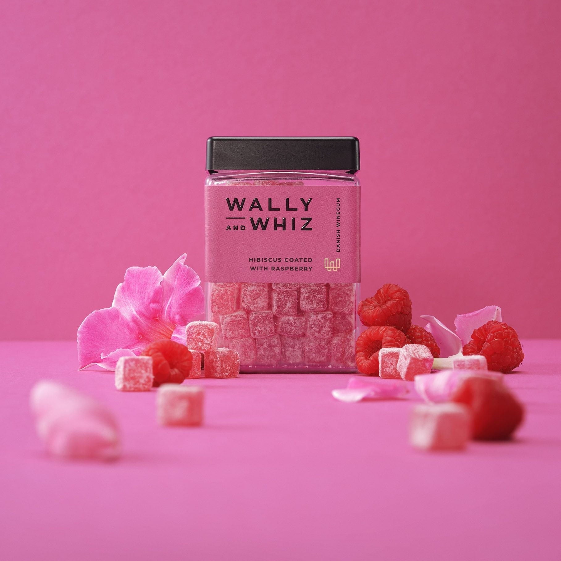 Wally og Whiz Wine Gum Cube, Hibiscus med bringebær, 240g