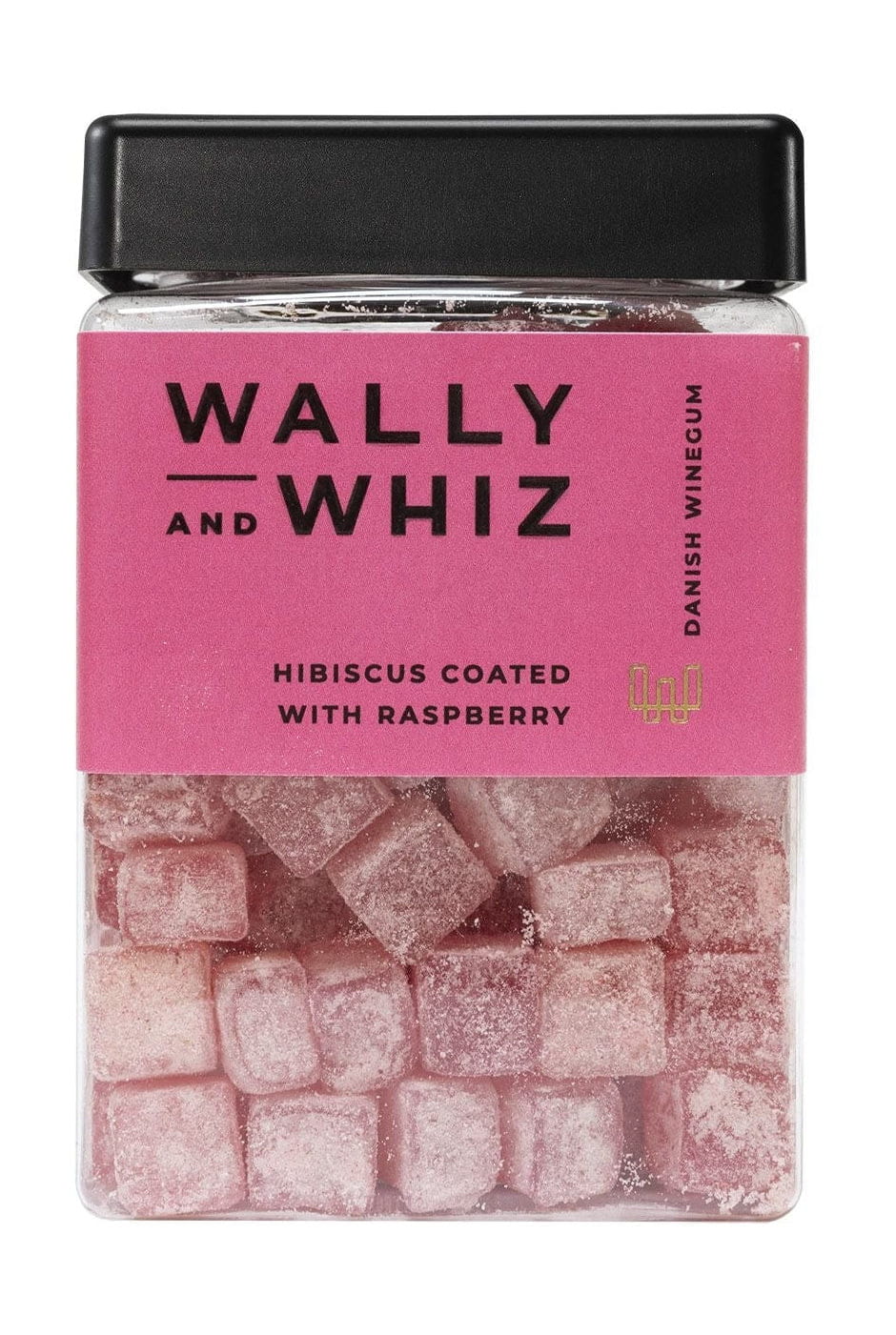 Wally And Whiz Vin gummi terning, hibiscus med hindbær, 240 g