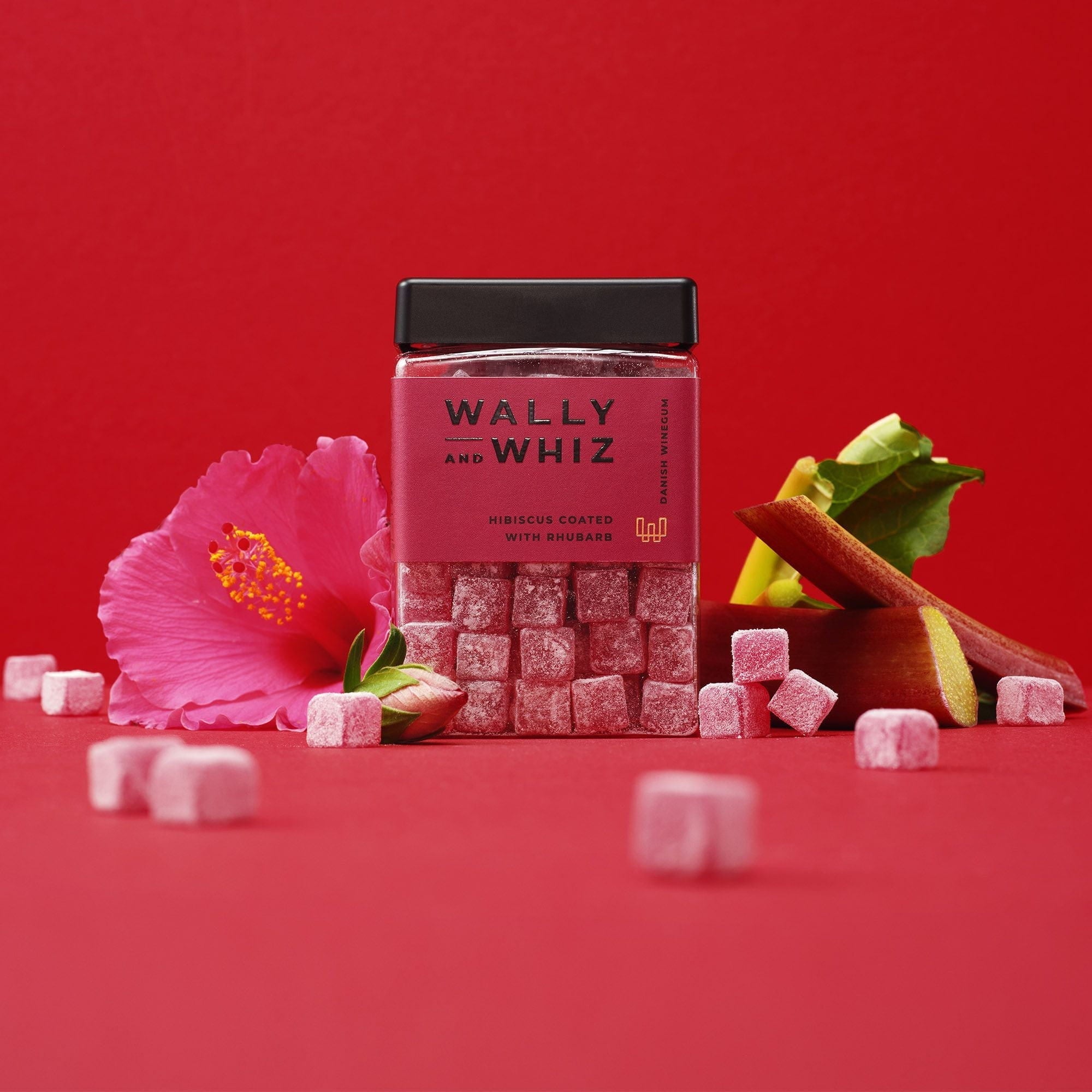 Wally And Whiz Wine Gum Cube, Hibiscus With Rhubarb, 240g
