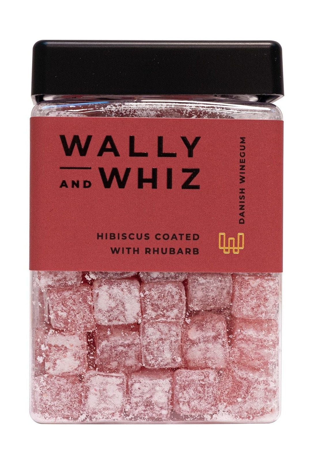 Wally And Whiz Vin gummi terning, hibiscus med rabarber, 240 g