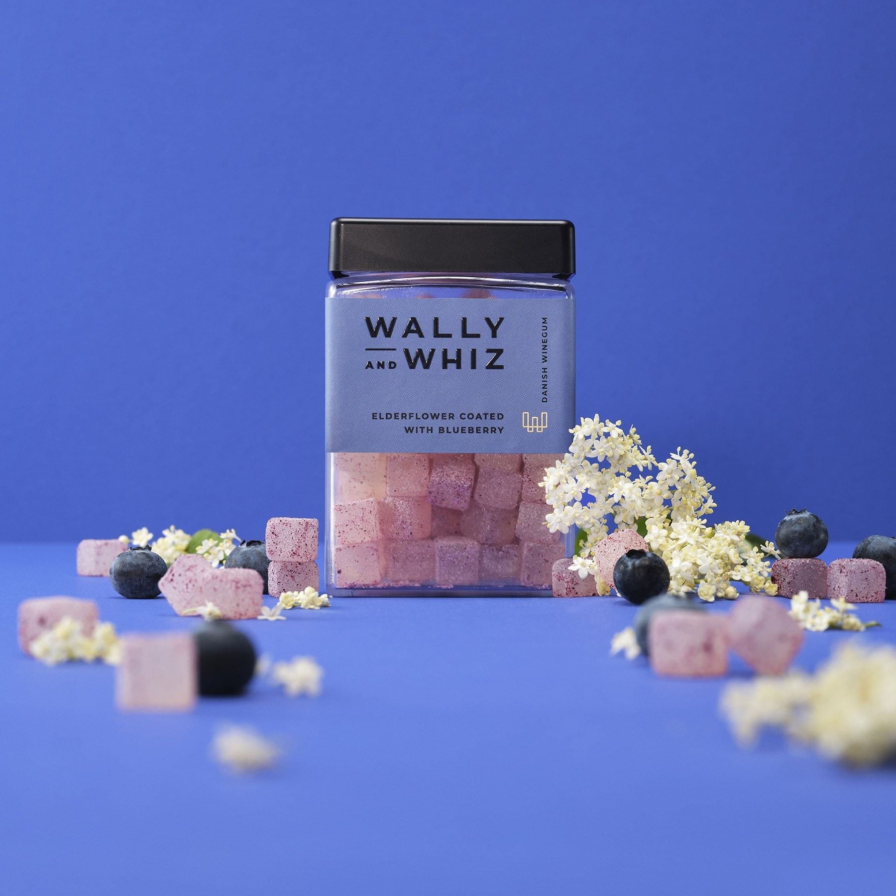 Wally og Whiz Wine Gum Cube, Elderflower með bláberjum, 240g