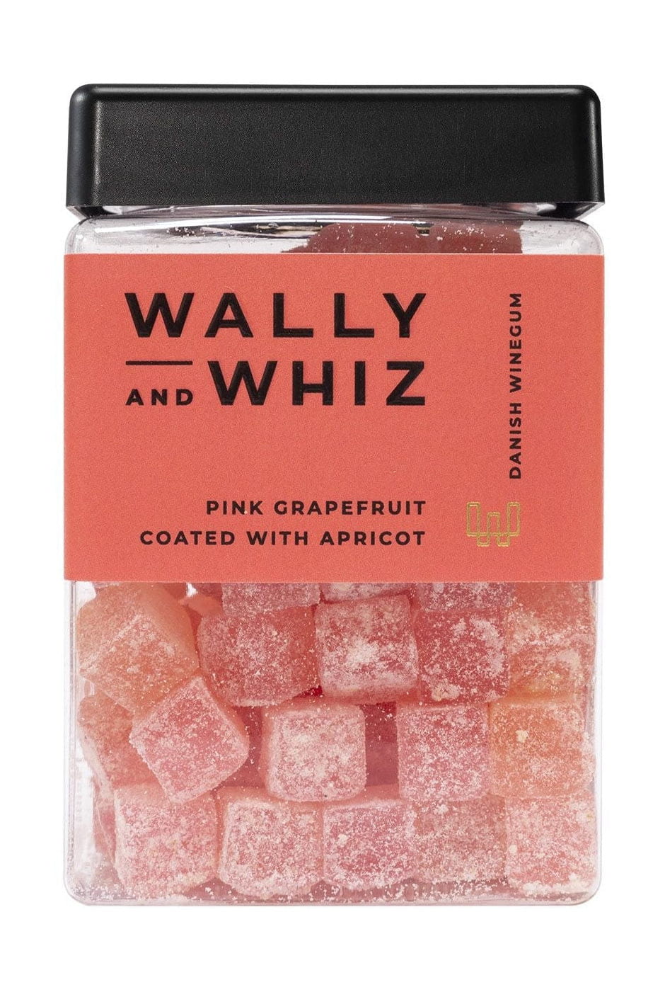 Wally og Whiz Wine Gum Cube, bleikur greipaldin með apríkósum, 240g