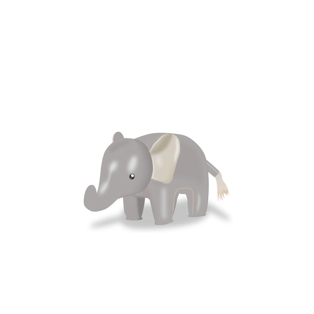 Züny Baby elefant abby grå
