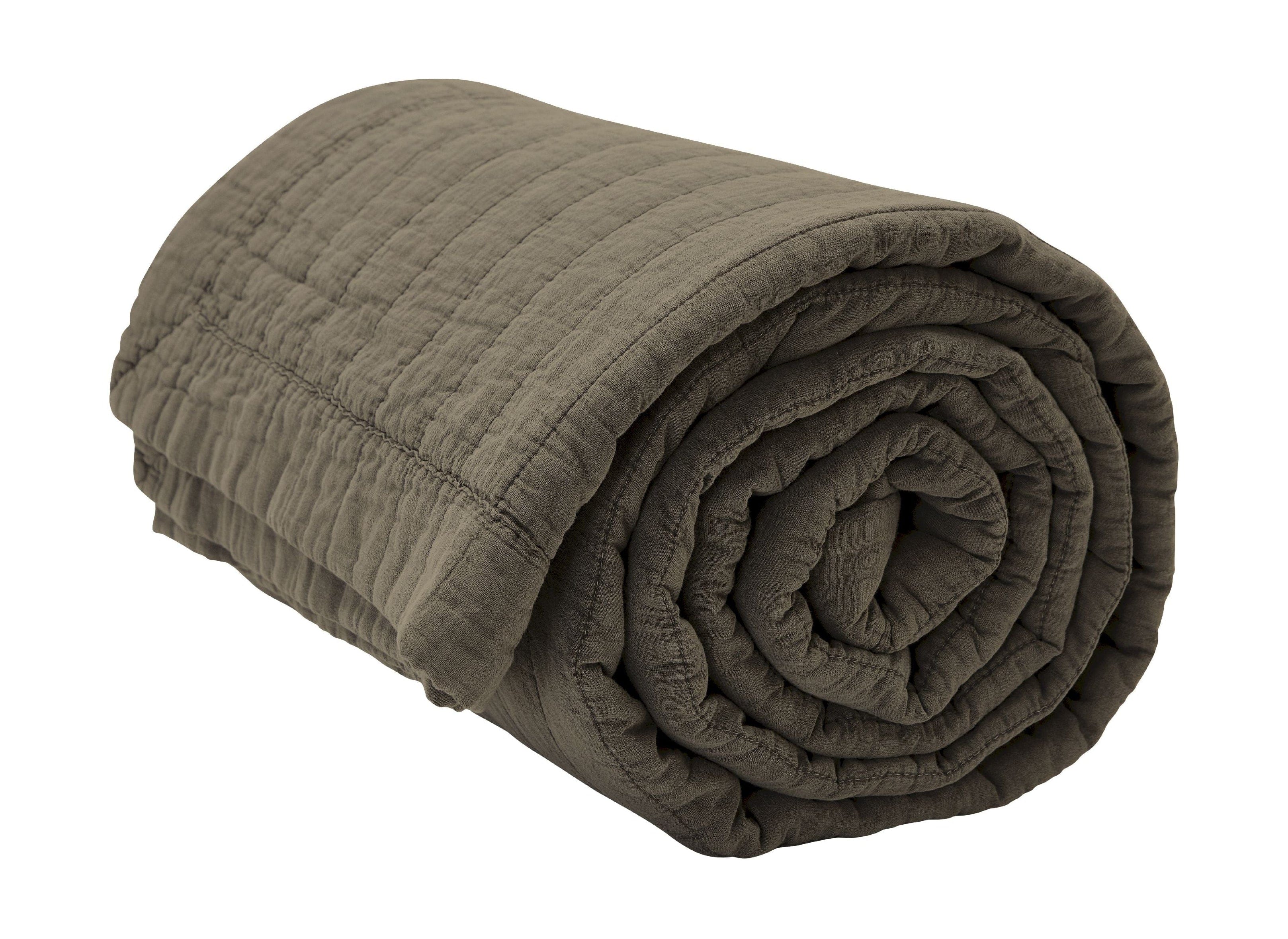 By Nord Magnhild Quilted Bedspread 280 X160 Cm, Bark