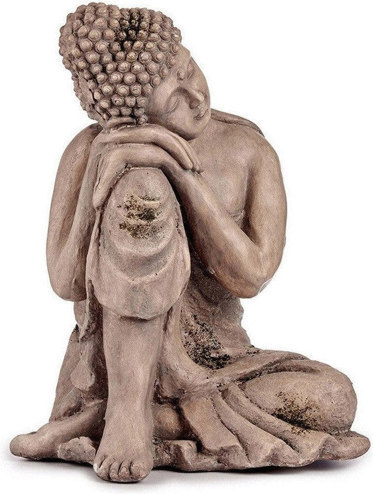 Skreytt garðmynd Buddha Grey polyresin (34,5 x 54,5 x 31 cm)