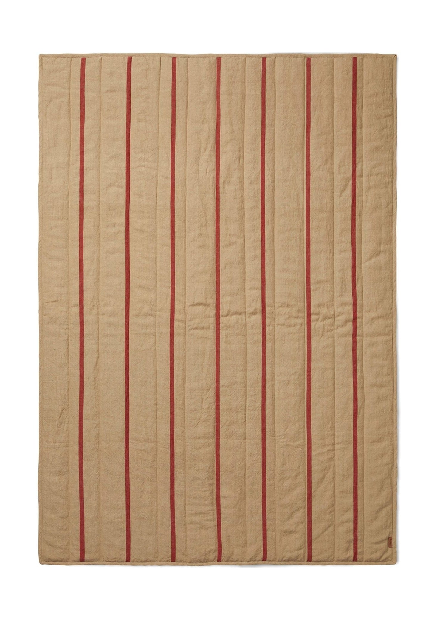 Ferm Living Grand Quilted Teppe, Camel/Red