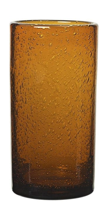 Ferm Living Oli Water Glass, alto, ambra