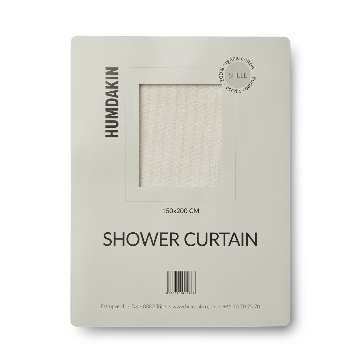 Humdakin Shower Curtain Made Of Organic Cotton, Shell