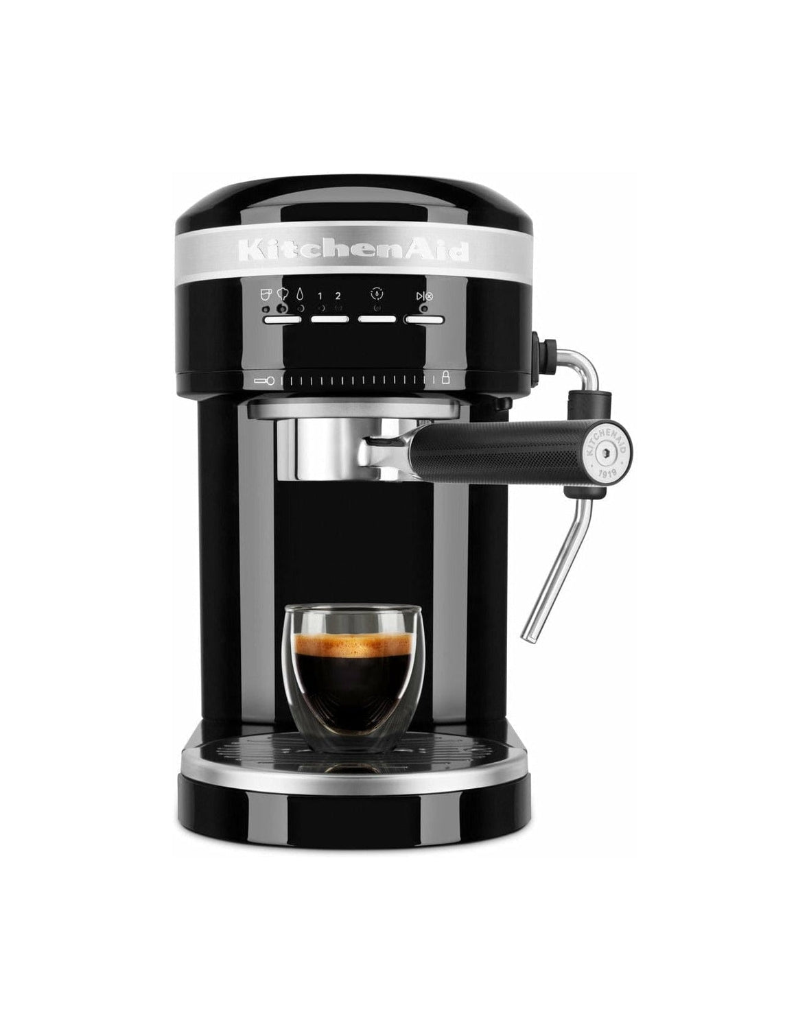 Keukenhulp 5 KES6503 Artisan semi -automatische espressomachine, gietijzeren zwart