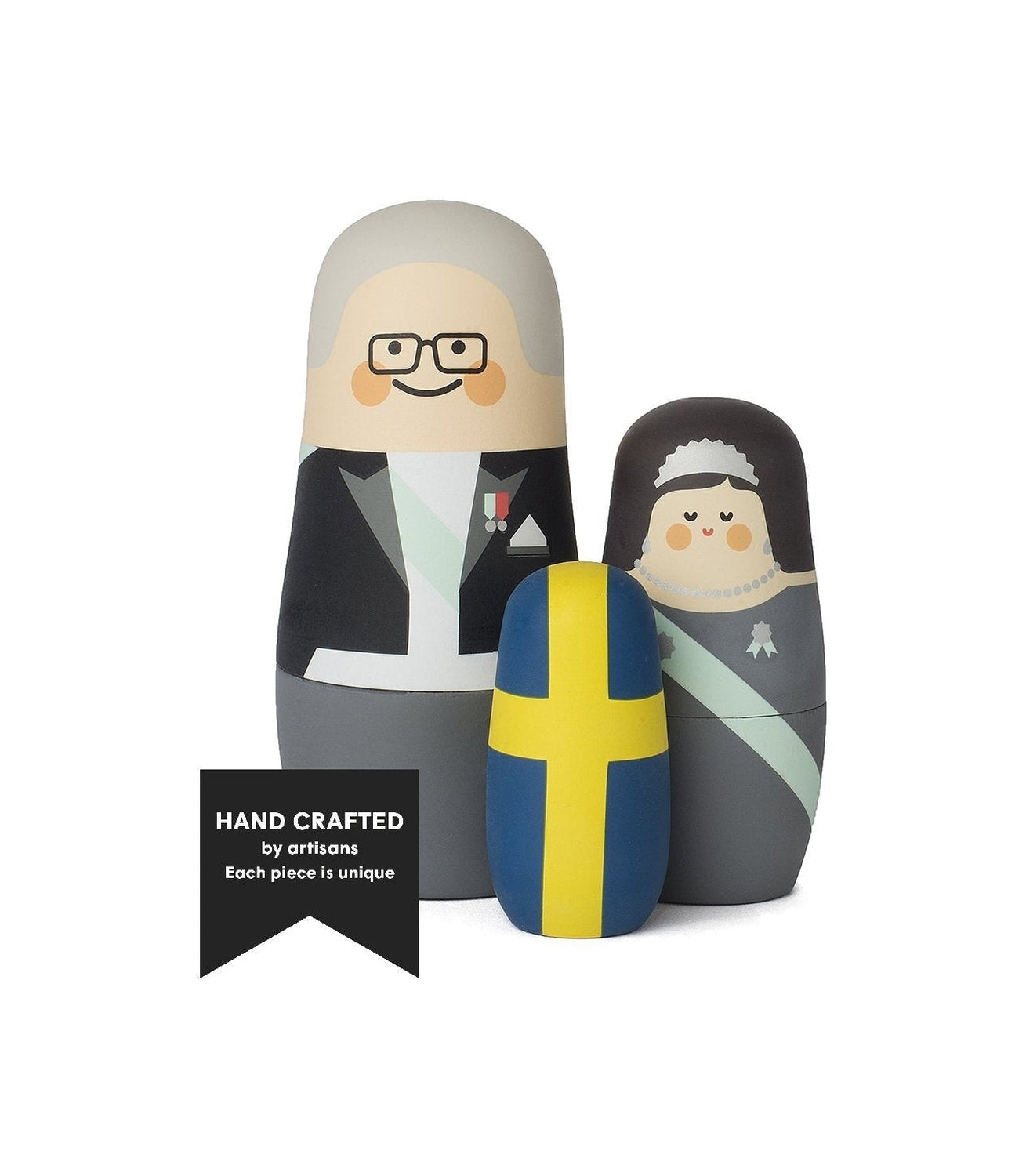 Spring Copenhagen Uitdrukkingen Zweedse royalty's matryoshka -poppen