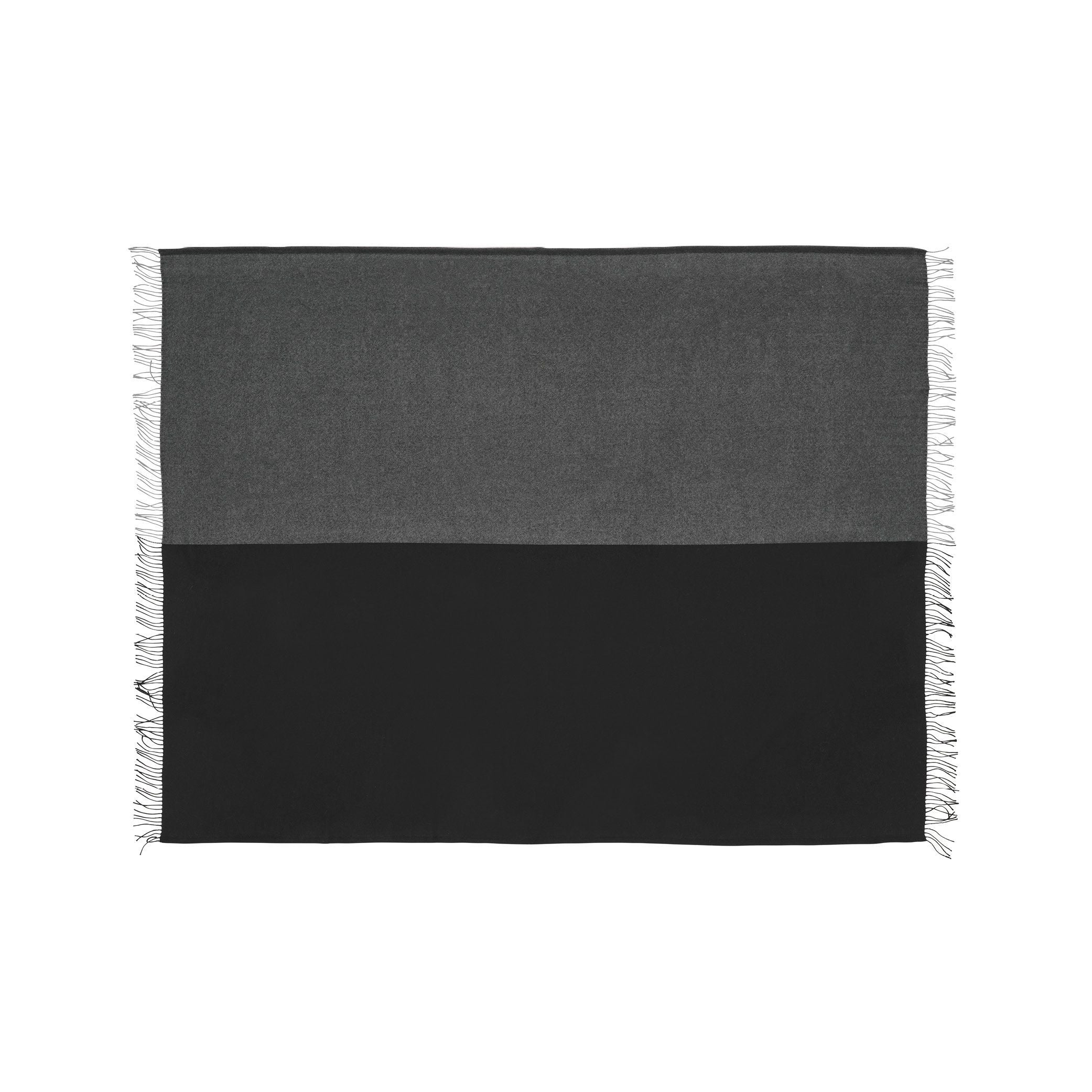 Silkeborg Uldspinderi Secret Throw 130x190 cm, granit/svart