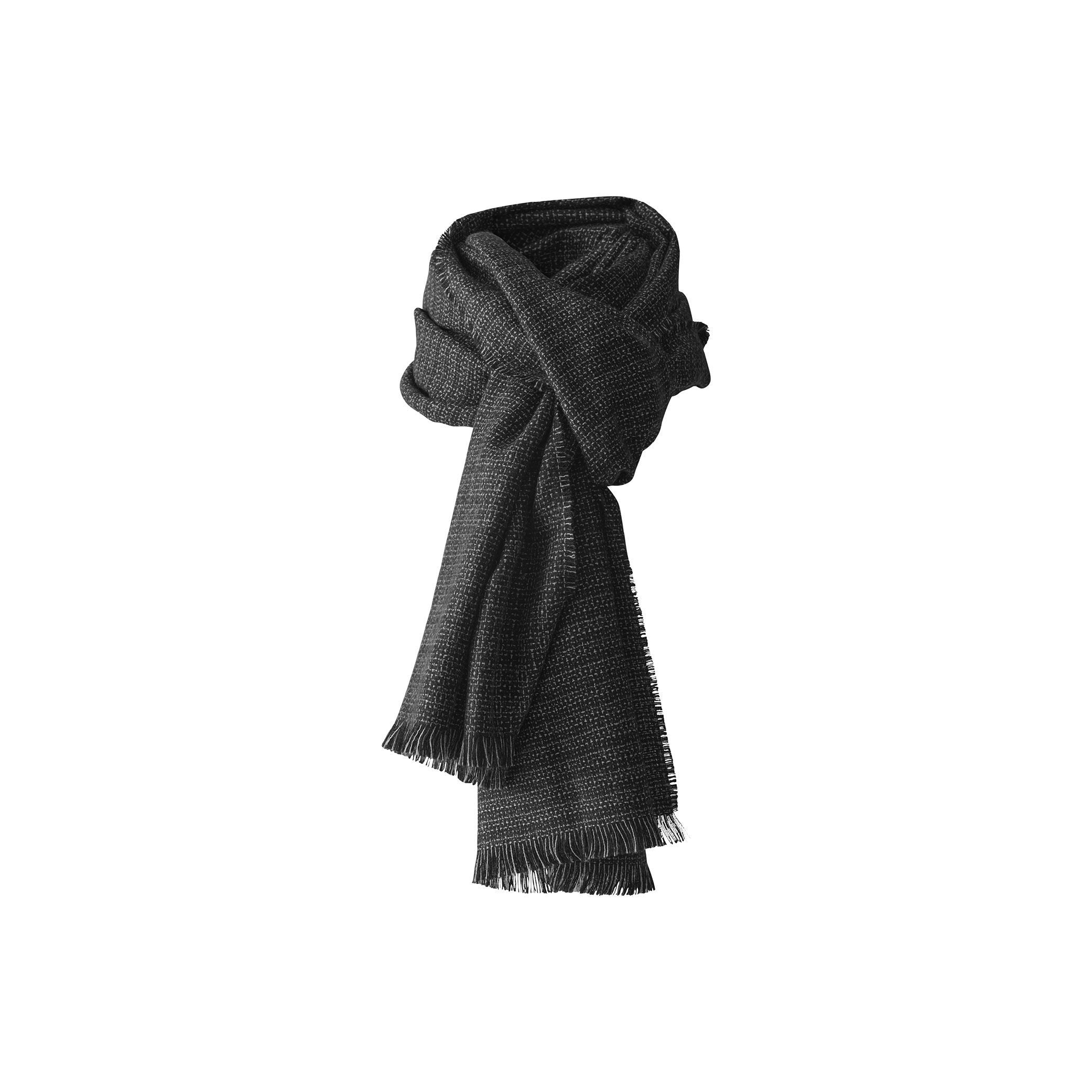 Silkeborg Uldspinderi Cumulus sjaal 60x200 cm, zwart en wit