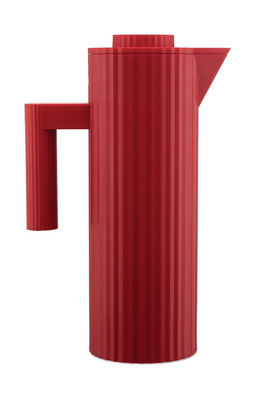 Alessi Plissé Thermo isolerad kanna 1 L, röd