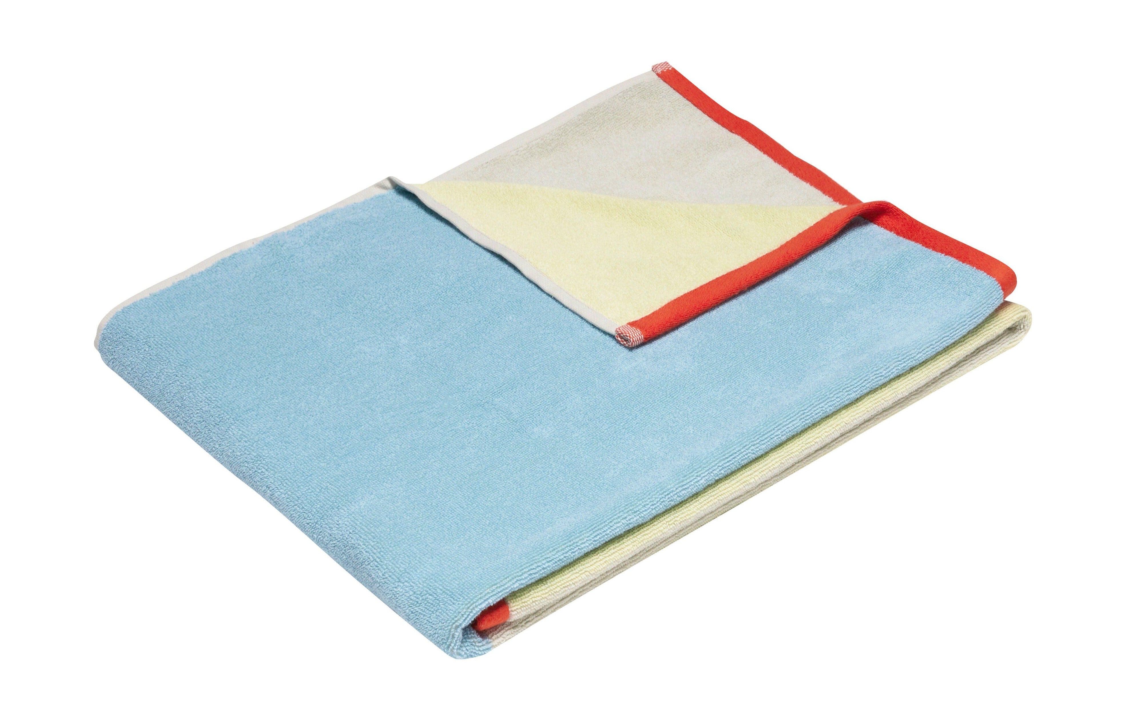 Hübsch Block Towel Large, Light Blue/Multicolour