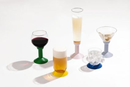 Bodum Oktett Wine Glasses With Plastic Base 2 Pcs., Green