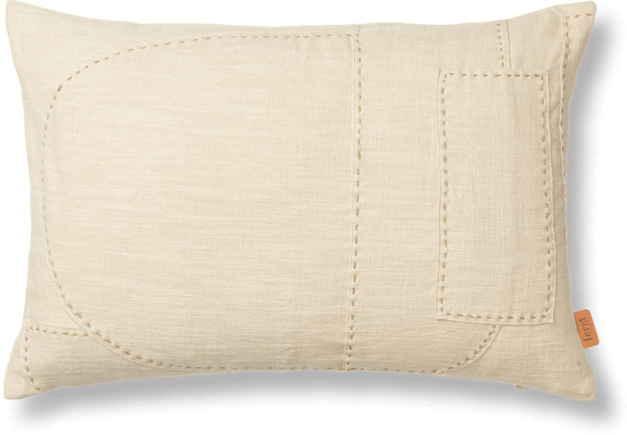 Ferm Living Darn Cushion Cover, rettangolare, natura
