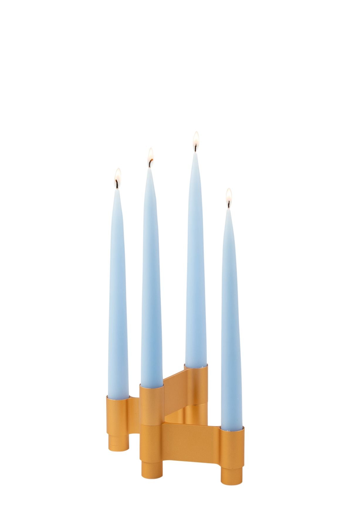 Studio over Link Candle Holder, Golden Anodized
