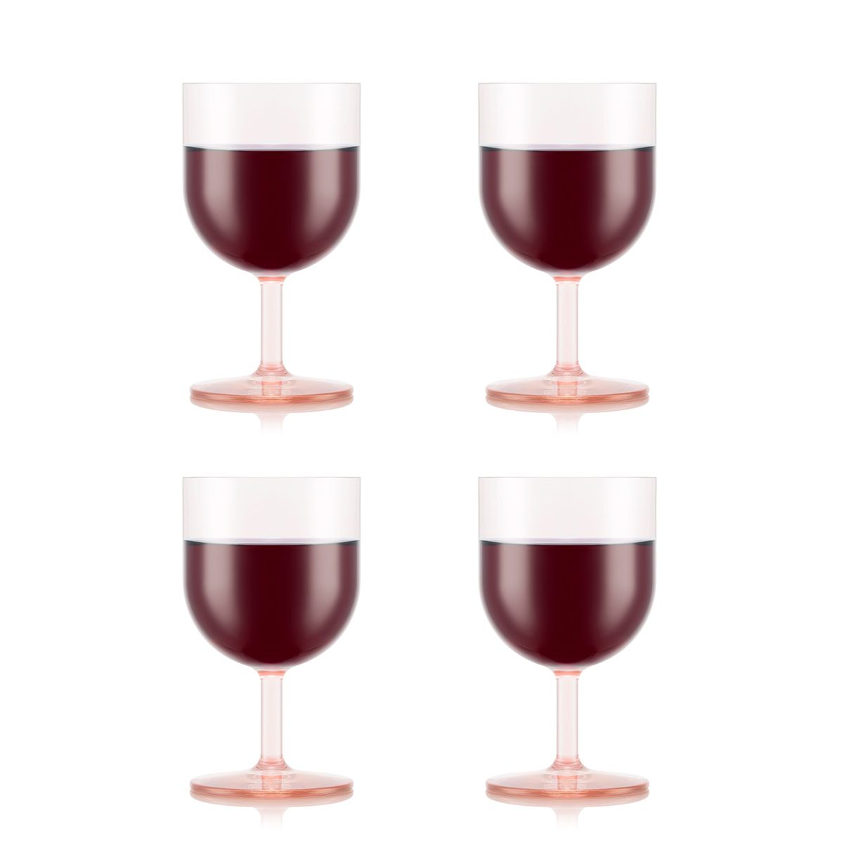 Bodum Oktett Red Wine Glasses 4 Pcs. 0.25 L, Strawberry