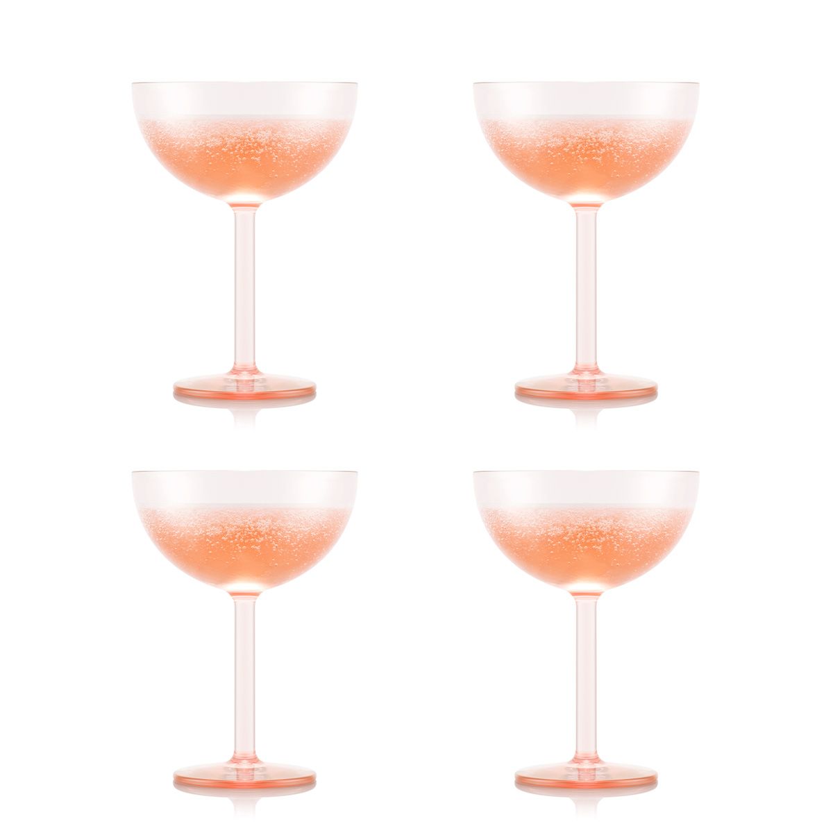 Bodum Oktett Champagne Coupe Glas 4 Stk. 0,28 L, Jordbær